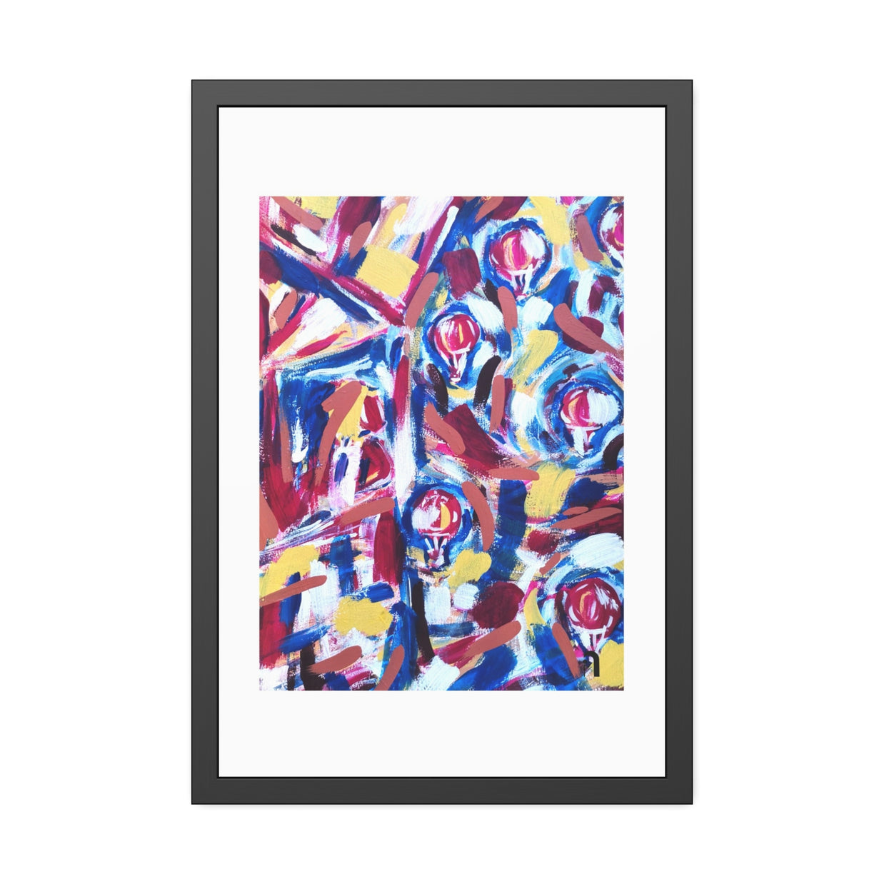 Where Dreams Lift | Hot Air Balloon Dream | Framed Abstract Art Print | Bucket List Collection