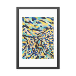 Before the Horizon Became Ours | Santorini | Framed Abstract Art Print | Bucket List Collection
