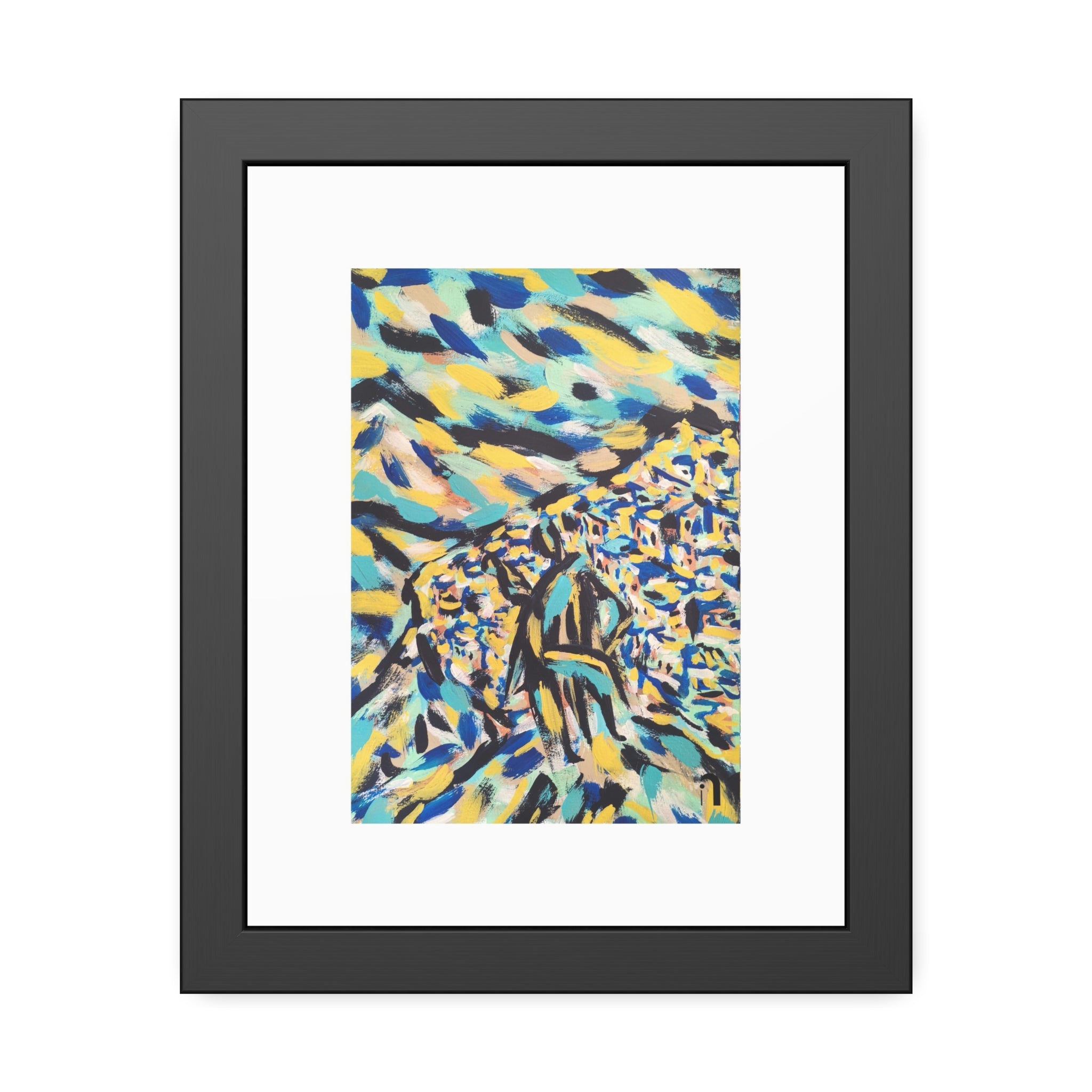Before the Horizon Became Ours | Santorini | Framed Abstract Art Print | Bucket List Collection