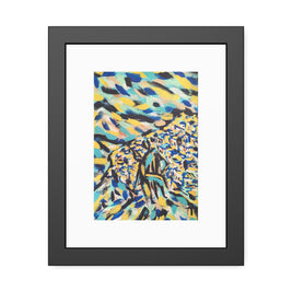 Before the Horizon Became Ours | Santorini | Framed Abstract Art Print | Bucket List Collection