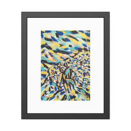 Before the Horizon Became Ours | Santorini | Framed Abstract Art Print | Bucket List Collection