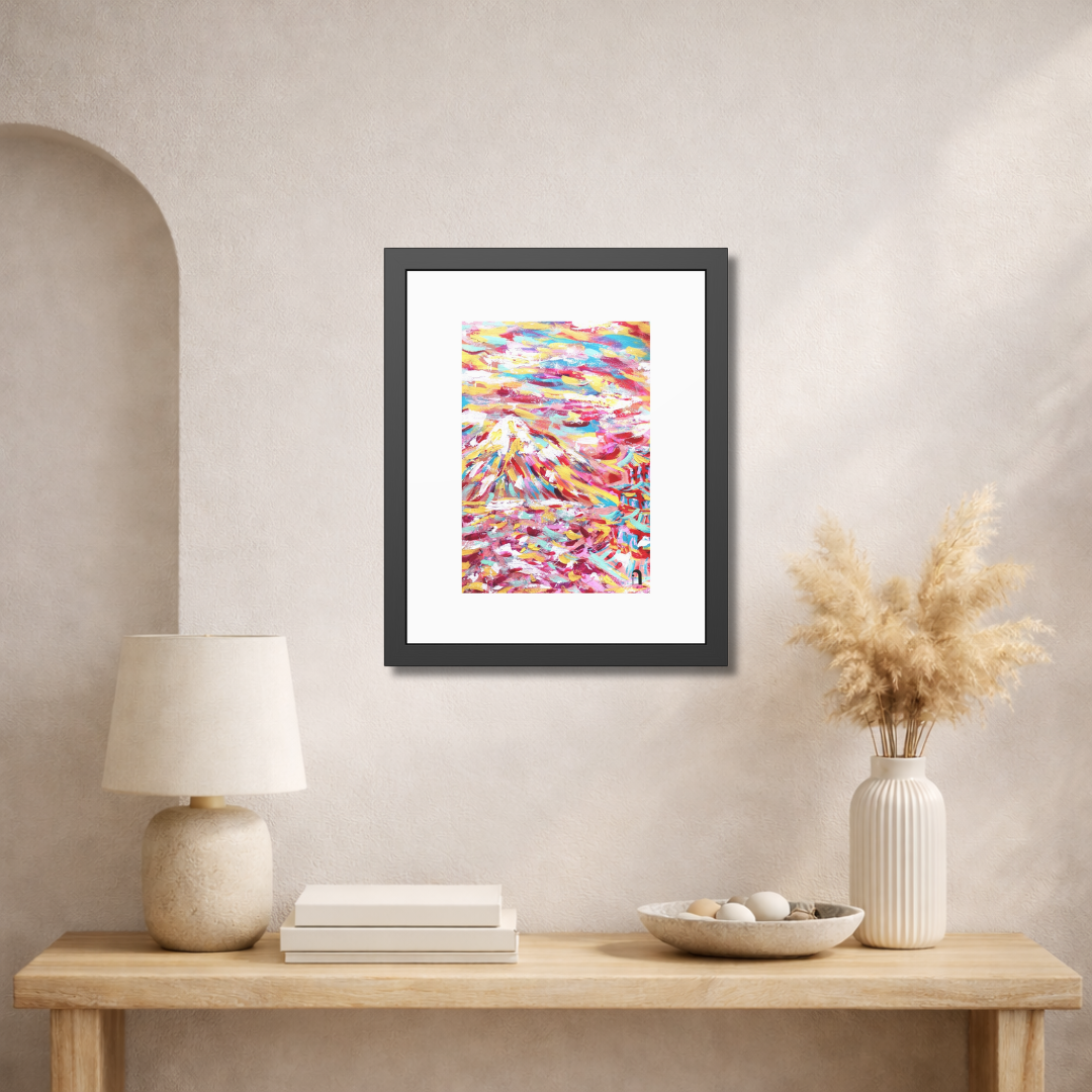 Before I Arrived, Mount Fuji | Framed Abstract Art Print | Bucket List Collection