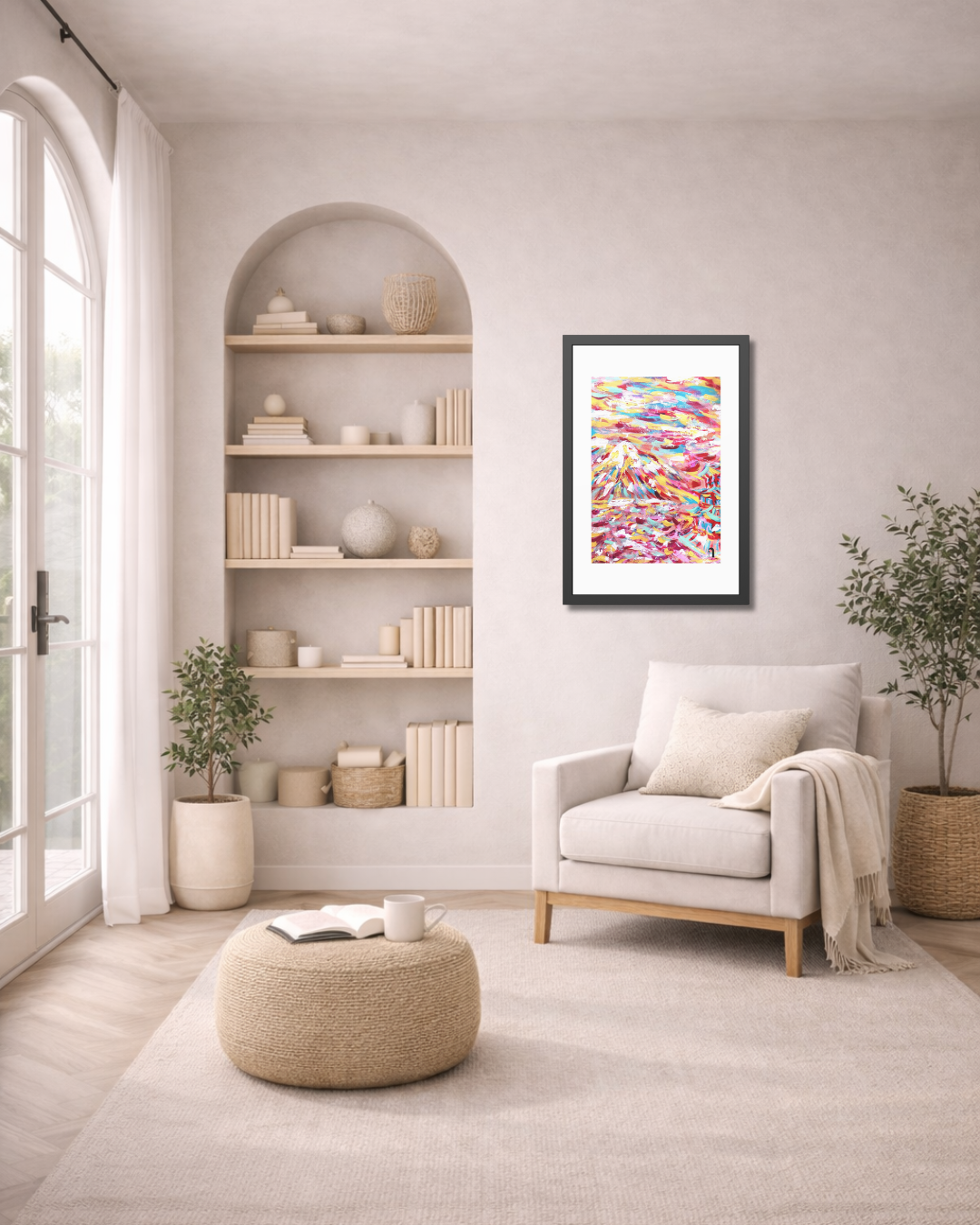 Before I Arrived, Mount Fuji | Framed Abstract Art Print | Bucket List Collection