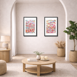 Before I Arrived, Mount Fuji | Framed Abstract Art Print | Bucket List Collection