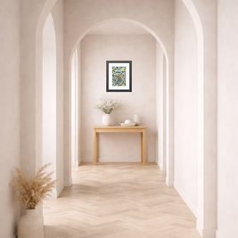 Before the Horizon Became Ours | Santorini | Framed Abstract Art Print | Bucket List Collection