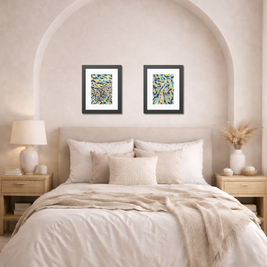 Before the Horizon Became Ours | Santorini | Framed Abstract Art Print | Bucket List Collection
