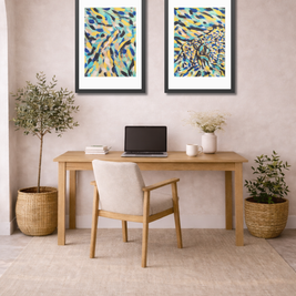 Before the Horizon Became Ours | Santorini | Framed Abstract Art Print | Bucket List Collection