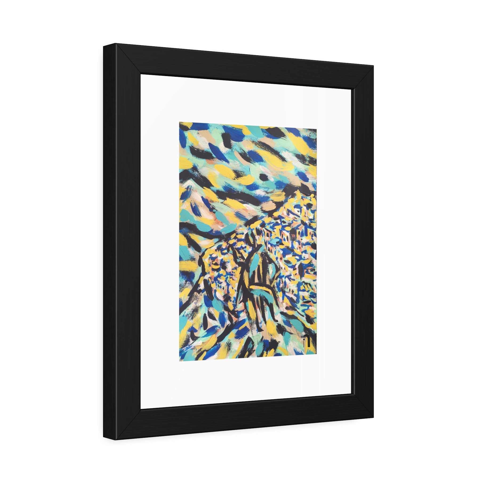 Before the Horizon Became Ours | Santorini | Framed Abstract Art Print | Bucket List Collection