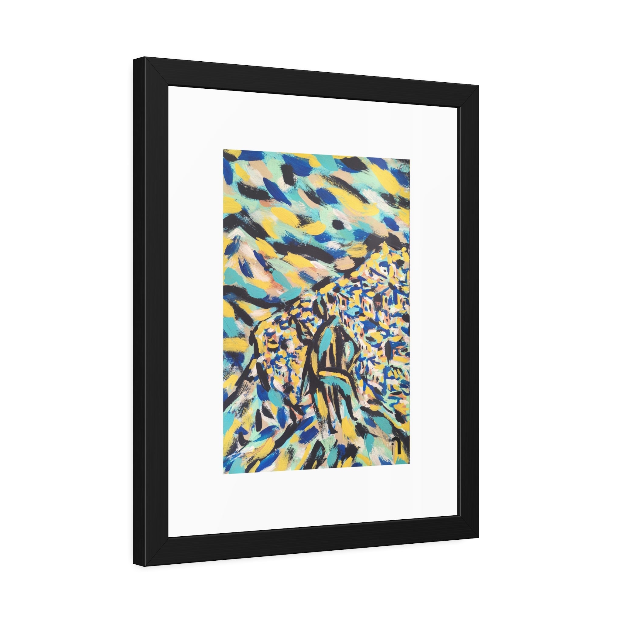 Before the Horizon Became Ours | Santorini | Framed Abstract Art Print | Bucket List Collection
