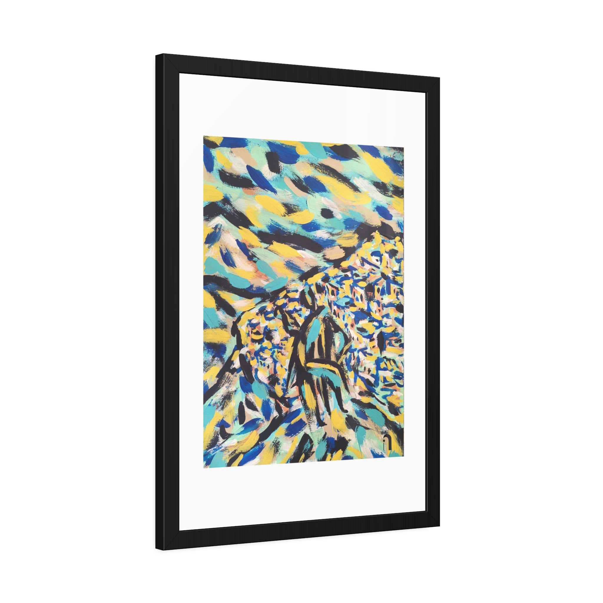 Before the Horizon Became Ours | Santorini | Framed Abstract Art Print | Bucket List Collection