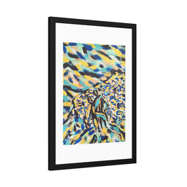 Before the Horizon Became Ours | Santorini | Framed Abstract Art Print | Bucket List Collection